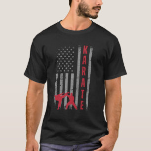 Funny American Flag Karate Art of Men Karat T-Shirt