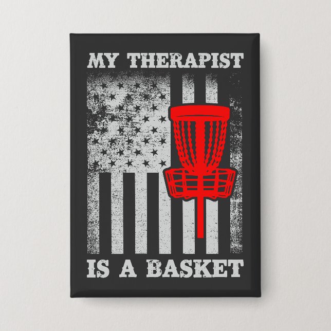 Funny American Flag Ultimate Frisbee Zitat Button (Vorderseite)