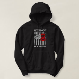 Funny American Flag Ultimate Frisbee Zitat Hoodie