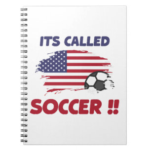 Funny american flagge namens SOCCER nicht FOOTBALL Notizblock