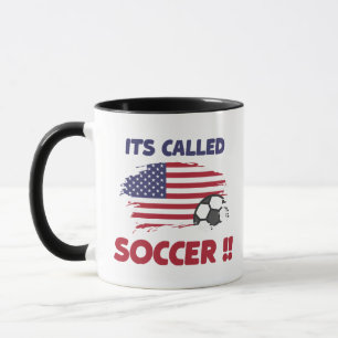 Funny american flagge namens SOCCER nicht FOOTBALL Tasse