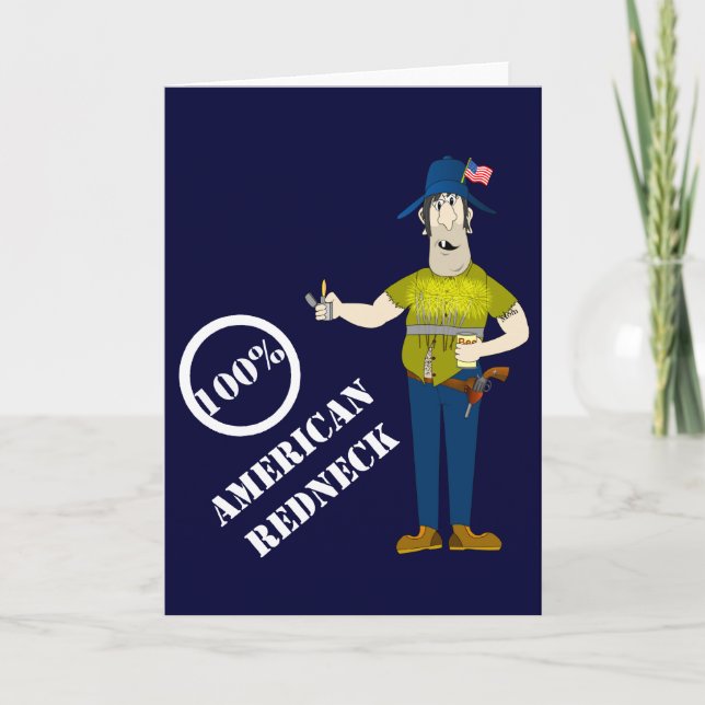 Funny American Redneck Card Karte (Vorderseite)