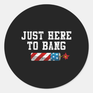 Funny Amerikanische Unabhängigkeitstag 4. Juli bin Runder Aufkleber