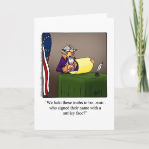 Funny Amerikanische Unabhängigkeitstag Grußkarte Karte