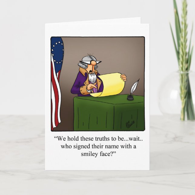 Funny Amerikanische Unabhängigkeitstag Spaß Grußka Karte (Vorderseite)