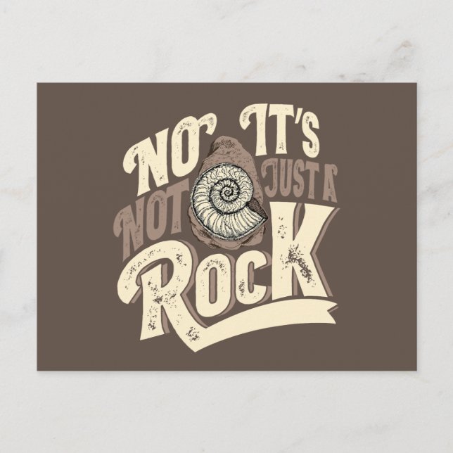 Funny Ammonites Fossilien Hunter Quote Postkarte (Vorderseite)