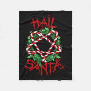 Funny & einzigartig Hail Santa Candy Cane Weih Fleecedecke