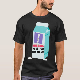Funny Amputee Prothesenmilch Cartoon für Männer T-Shirt