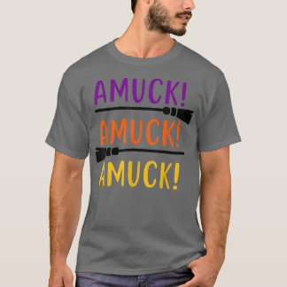 Funny Amuck Broom Hexe Vibes Spooky Jahreszeit Hal T-Shirt