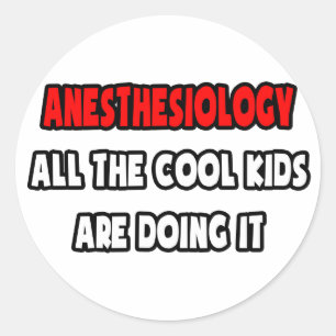 Funny Anästhesiologe Shirts und Geschenke Runder Aufkleber