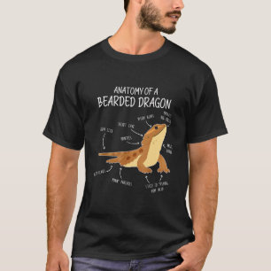 Funny Anatomy of a Barted Dragon Pet Reptile T-Shirt