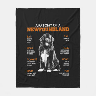 Funny Anatomy of a Newfundland Hunde Fleecedecke