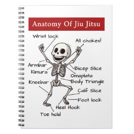 Funny Anatomy of Jiu Jitsu Submissions Technique Notizblock