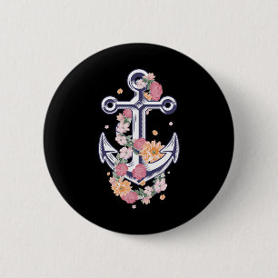 Funny Anchor Design for Women Girls Anker Ship Lov Button