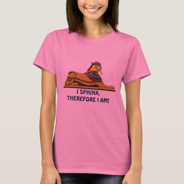 Funny Ancient Egyptian Sphinx Joke Design T-Shirt (Vorderseite)