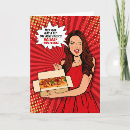 Funny and Sarcasa Christmas Fruitcake Pop Kunst, D Feiertagskarte