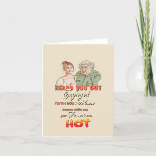 Funny and Sarcastic Verlobung Card für Ihm Dankeskarte