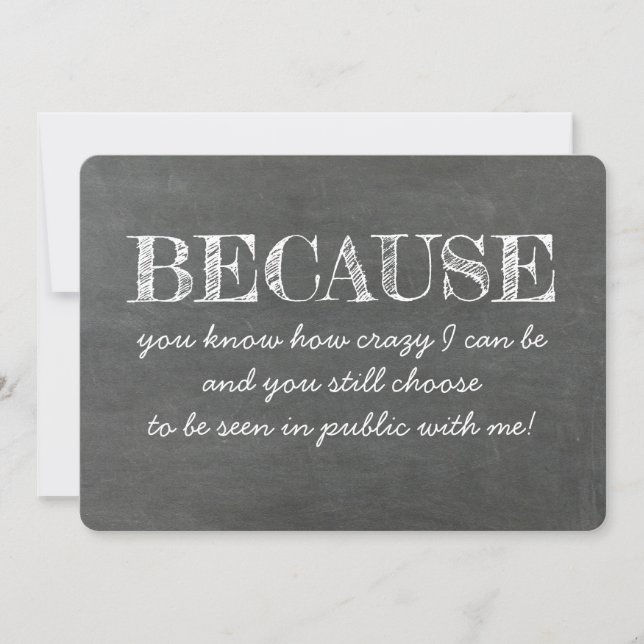 Funny and Sweet Bridesmaid Card Einladung (Vorderseite)