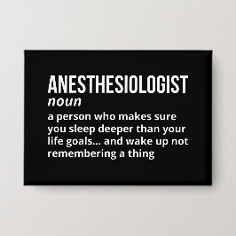 Funny Anesthesiologin Definition Button
