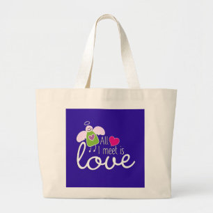 Funny Angel - Ich treffe mich nur mit Liebe 2 Jumbo Stoffbeutel