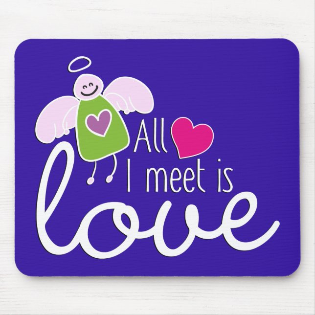 Funny Angel - Ich treffe mich nur mit Liebe 2 Mousepad (Vorne)