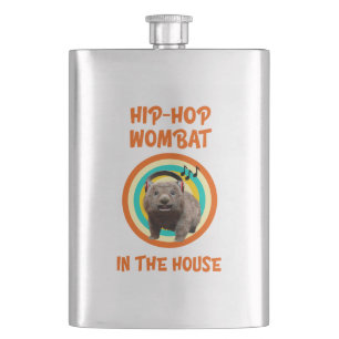 Funny Angesagt hop Wombat im Haus Flachmann