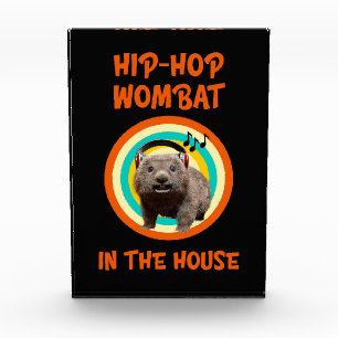 Funny Angesagt hop Wombat im Haus Fotoblock