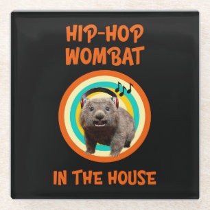 Funny Angesagt hop Wombat im Haus Glasuntersetzer