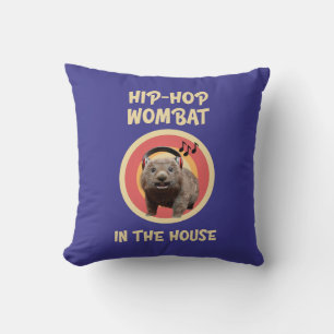 Funny Angesagt hop Wombat im Haus Kissen