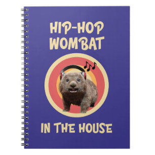 Funny Angesagt hop Wombat im Haus Notizblock