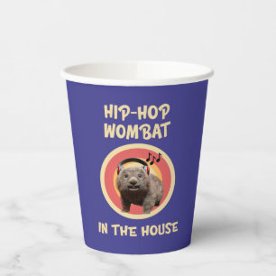Funny Angesagt hop Wombat im Haus Pappbecher