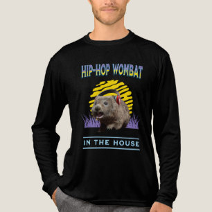 Funny Angesagt hop Wombat im Haus Tri-Blend Shirt