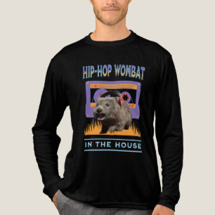 Funny Angesagt-Hop Wombat Music Lover mit Kopfhöre Tri-Blend Shirt