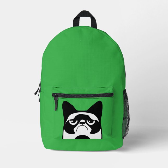 Funny Angry Cat Bedruckter Rucksack (Vorderseite)