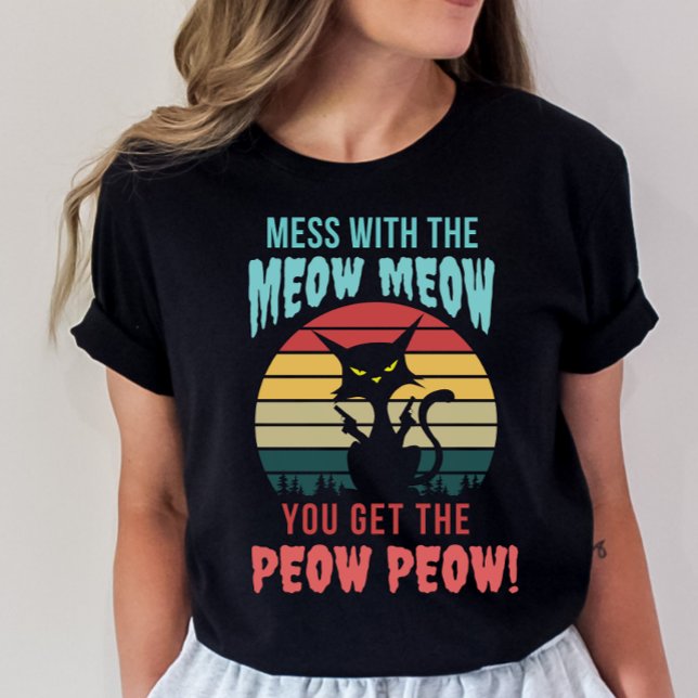 Funny Angry Cat, Don't Mess with the Meow Meow T-Shirt (Von Creator hochgeladen)