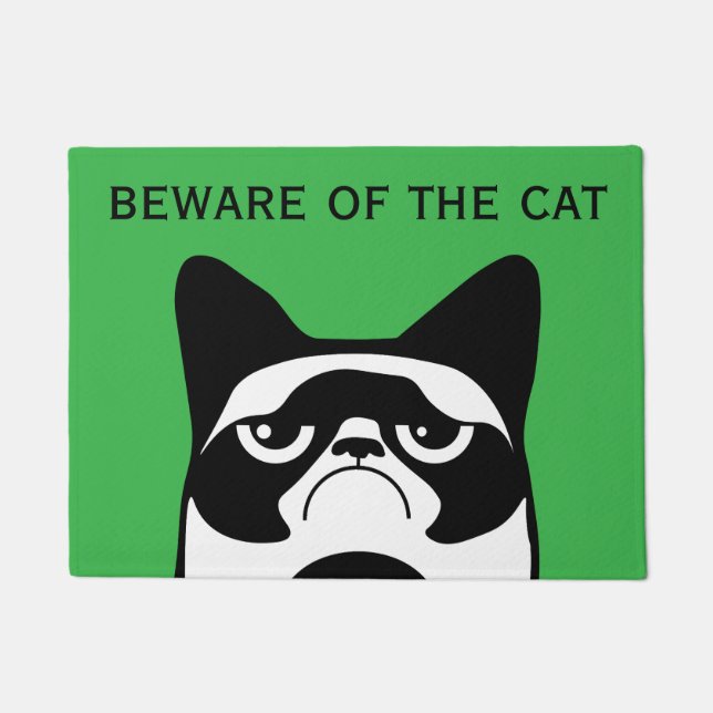 Funny Angry Cat Fußmatte (Vorderseite)