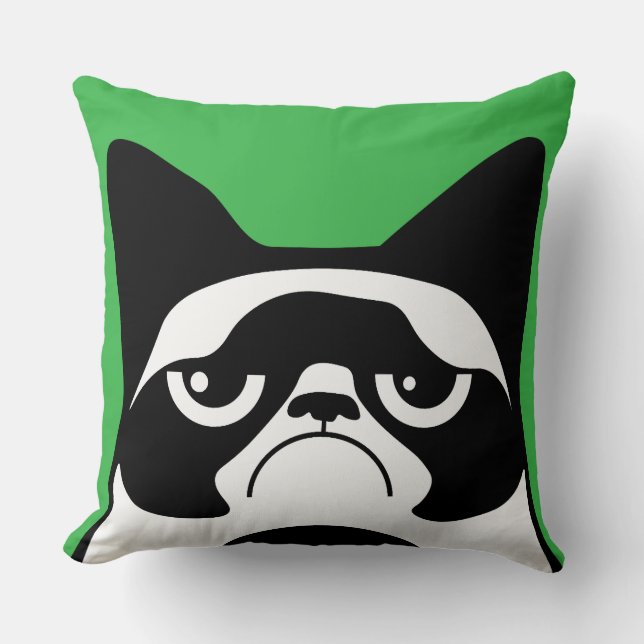 Funny Angry Cat Kissen (Vorderseite)