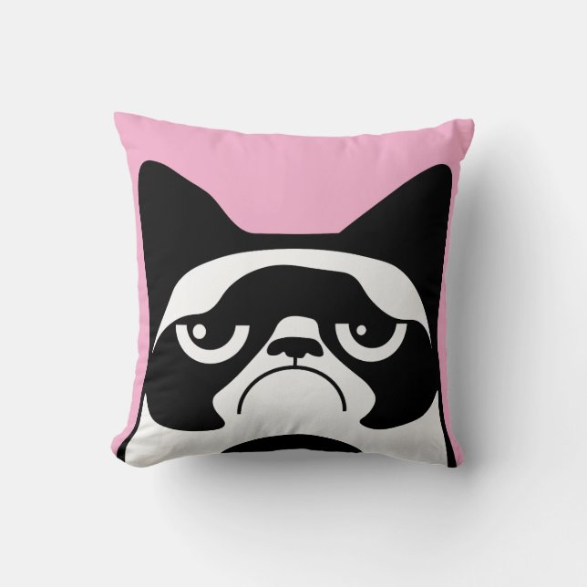 Funny Angry Cat Kissen (Vorderseite)