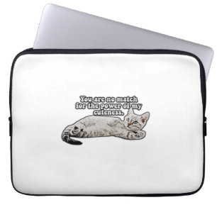 Funny angry Cat Meme für Kätzchenbesitzer und Lieb Laptopschutzhülle
