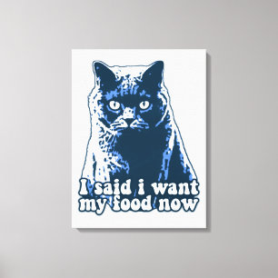 Funny angry cat meme für Katzenmenschen und Besitz Leinwanddruck