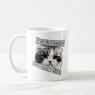 Funny angry cat meme für kitty besitzer kaffeetasse
