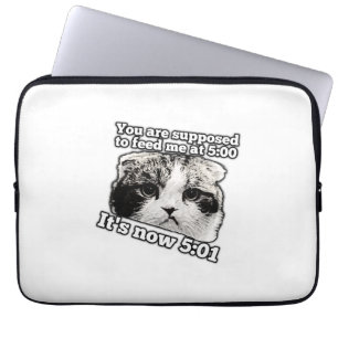 Funny angry cat meme für kitty besitzer laptopschutzhülle