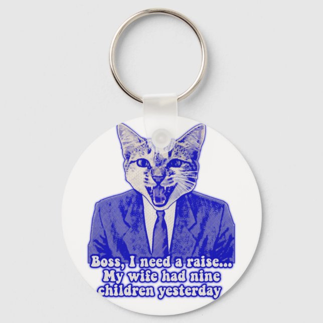Funny angry cat meme für kitty Liebhaber Schlüsselanhänger (Vorderseite)
