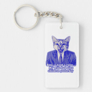 Funny angry cat meme für kitty Liebhaber Schlüsselanhänger