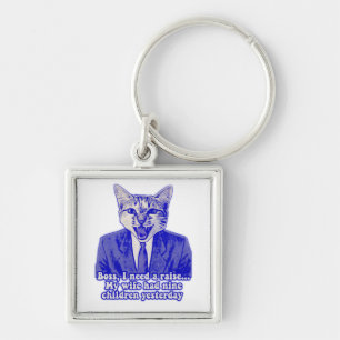 Funny angry cat meme für kitty Liebhaber Schlüsselanhänger