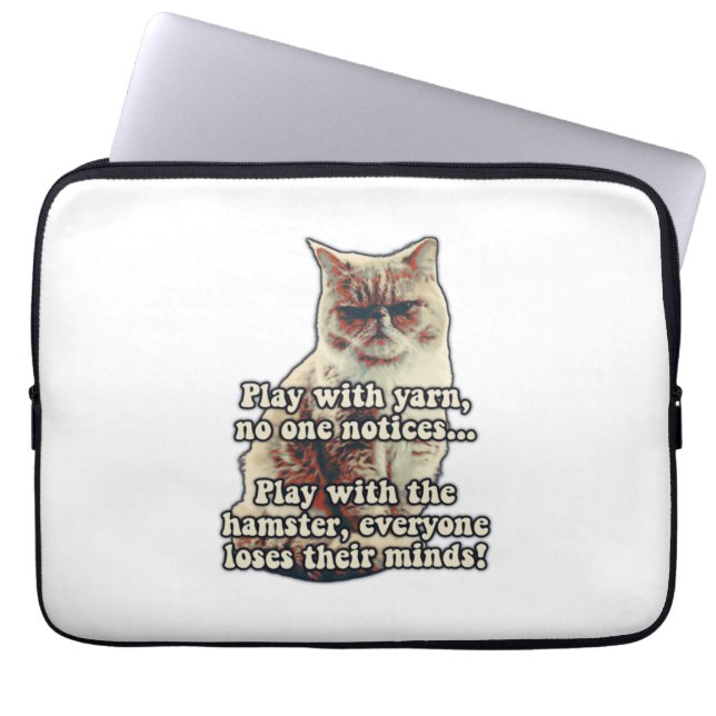 Funny angry cat meme für kitty people & cat Liebha Laptopschutzhülle (Vorderseite)