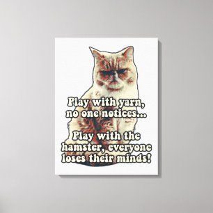 Funny angry cat meme für kitty people & cat Liebha Leinwanddruck