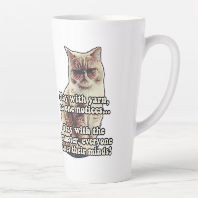 Funny angry cat meme für kitty people & cat Liebha Milchtasse (Rechts)