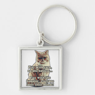 Funny angry cat meme für kitty people & cat Liebha Schlüsselanhänger