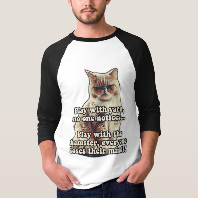 Funny angry cat meme für kitty people & cat Liebha T-Shirt (Vorderseite)